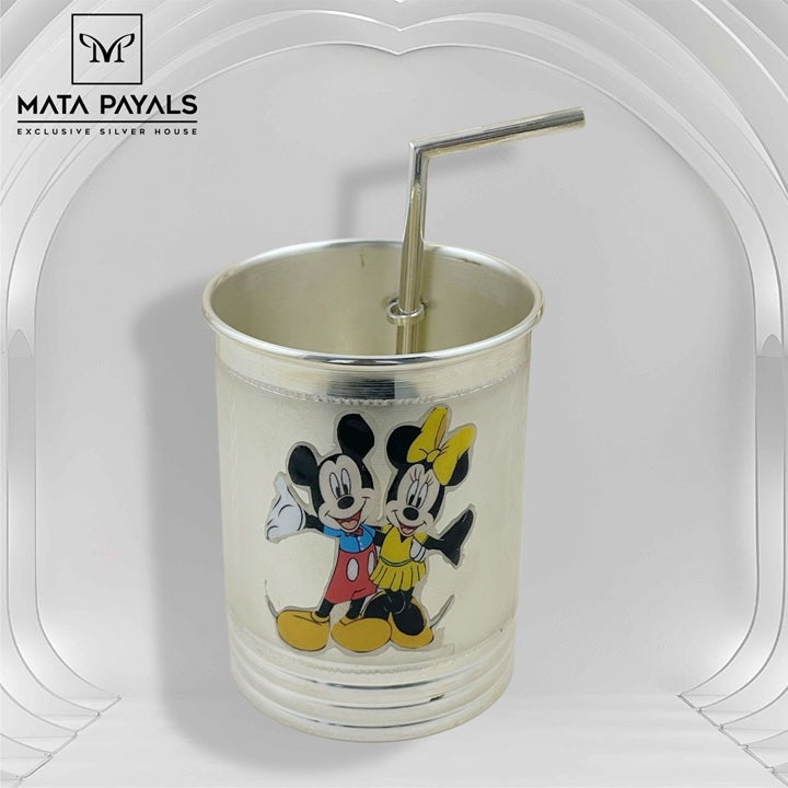 Cartoon Glass With Straw