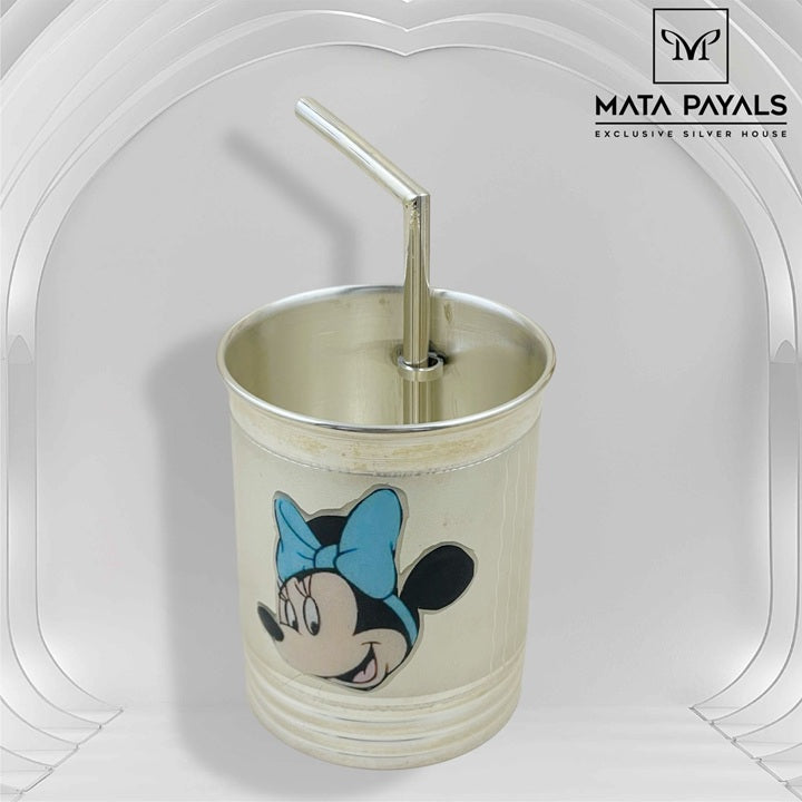 Micky Mouse Glass With Starw