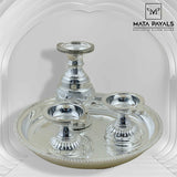 Attractive Silver Pooja Set