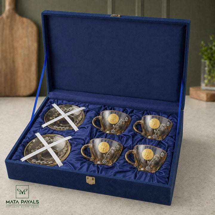 Exclusive Glass Teacup And Saucer Set