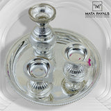 Attractive Silver Pooja Set