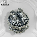 Elegant Oxidised Vishnu Pada