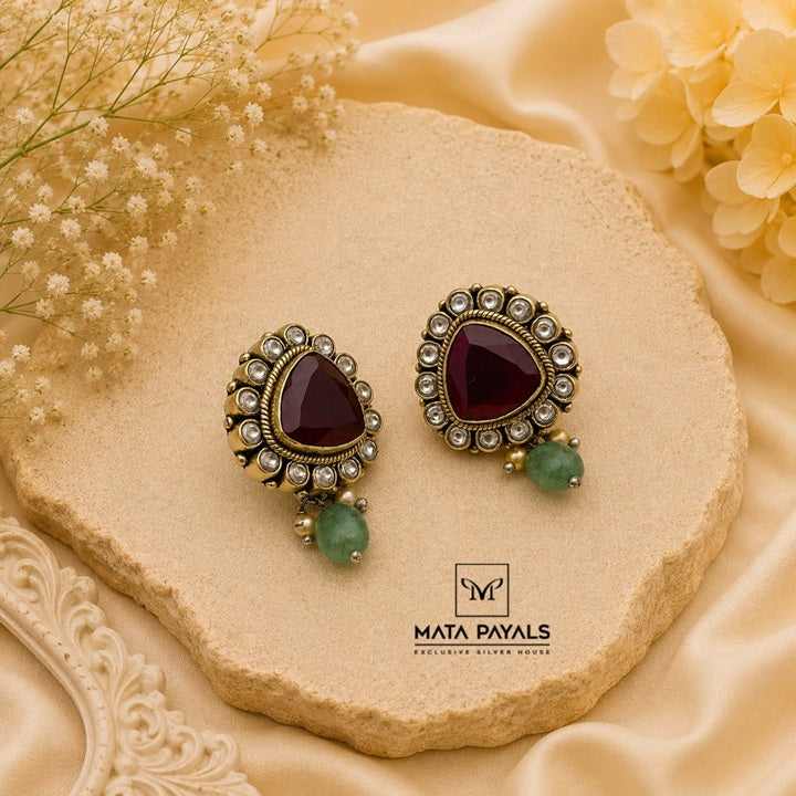 Elegant Dual Tone Stud