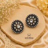 Dual Tone Kundan Stud