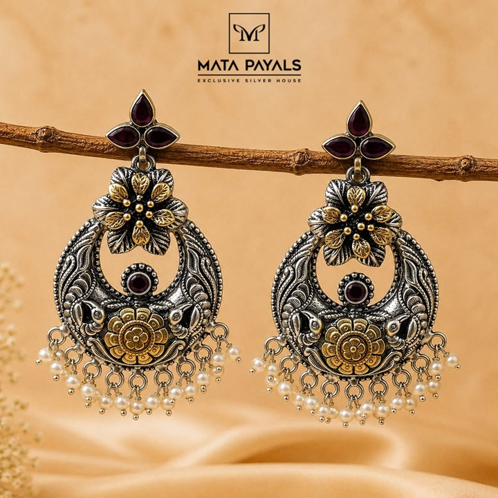 Artistic Dual Tone Chandbali