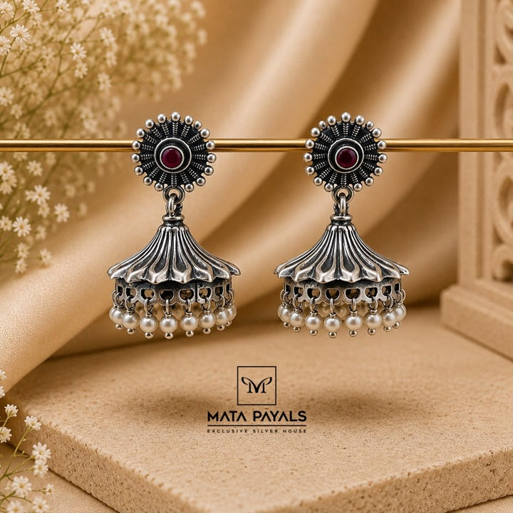 Ravishing Silver Jumka