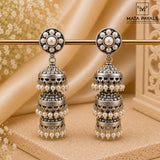 Fantastic Precious Oxidised Jumka