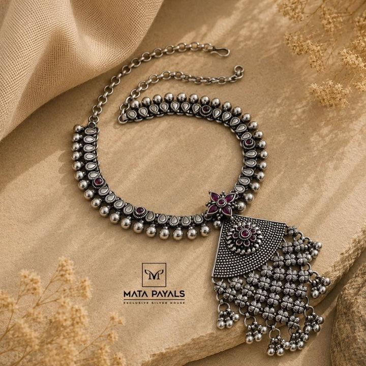 Modern Designer Oxidised Necklace