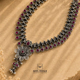 Premium Pink Oxidised Necklace