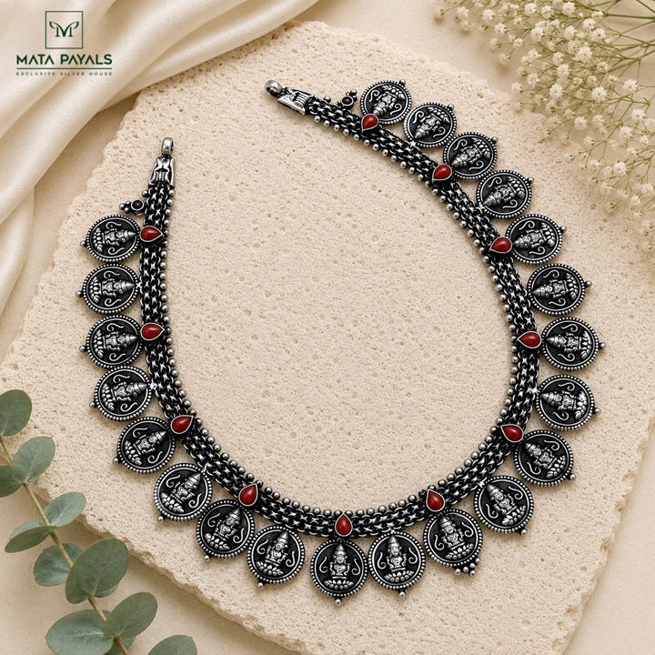 Sensational Coral Lakshmi Necklace