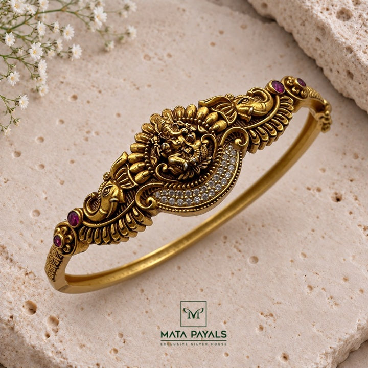 Iconic Gold Plated Ganesha Kada
