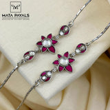 Simple Kundan Anklet