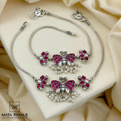 Pinkish Butterfly Anklet