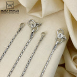 Green Lotus Oxidised Anklet