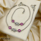 Elephant Kundan Anklet