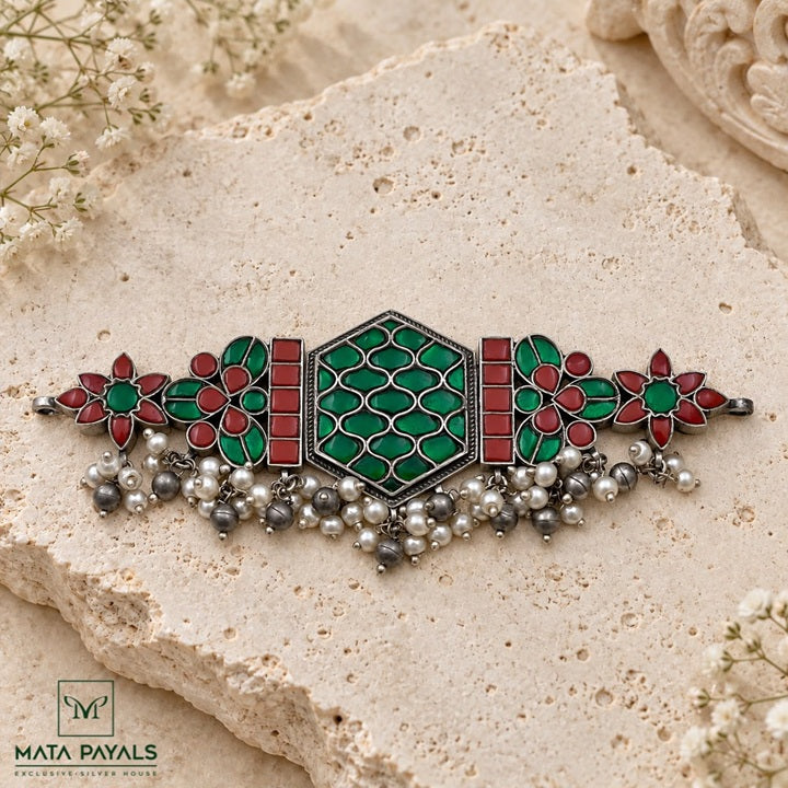 Elegant Oxidised Kundan Choker