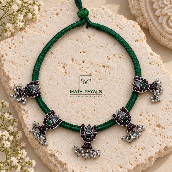 Fascinating Oxidised Silver Choker