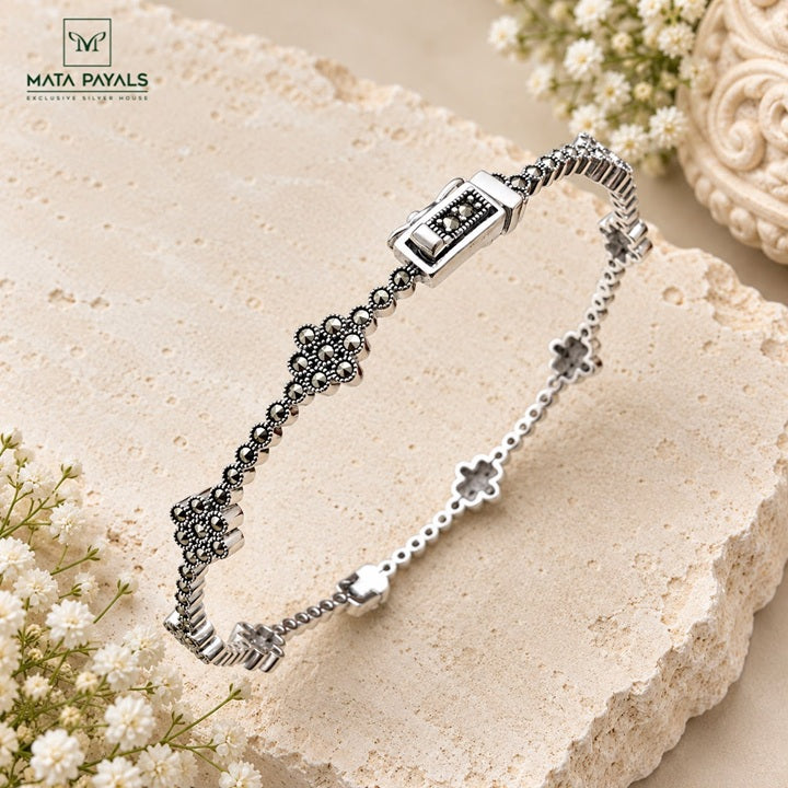 Floral Marcasite Kada