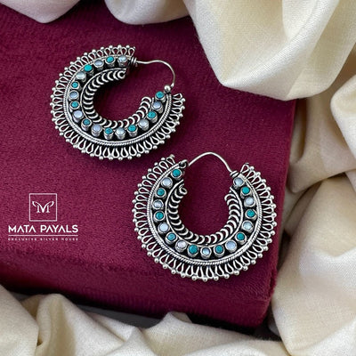 Unique Oxidised Hoop