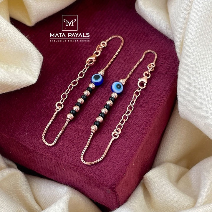 Rose Gold Evil Eye Bracelet