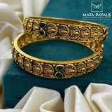 Green Lakshmi Coin Bangle
