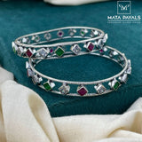 Colourful Cut Stone Bangle