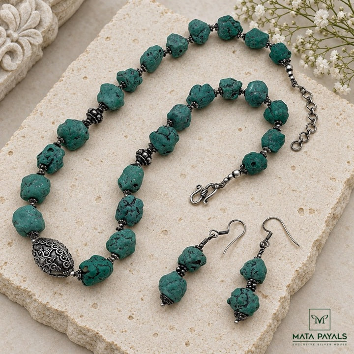 Greenish Turquoise Beads Necklace
