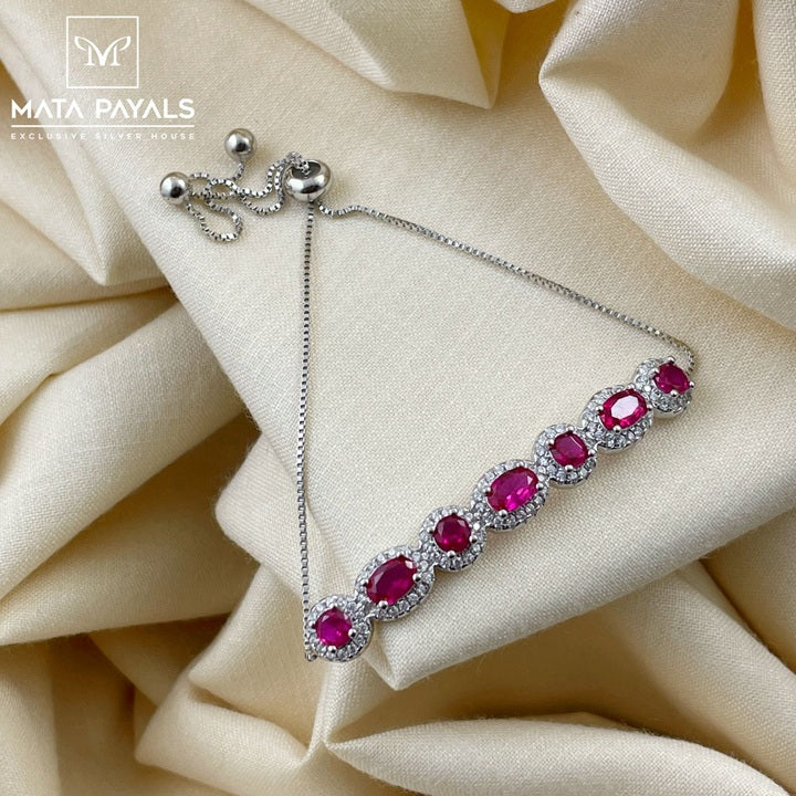 Pinkish Rhodium Bracelet