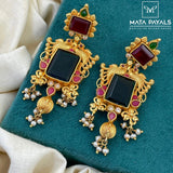 Ravishing Rectangular Gold Plated Chandbali