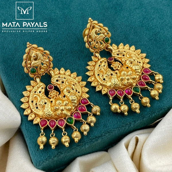 Glorious Peacock Gold Plated Chandbali