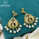 Auspicious Govardhan Krishna Gold Plated Earing