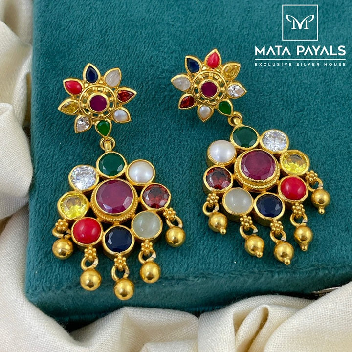Gold Polish Navarathna Hanging