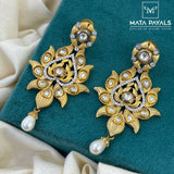 Fantastic Lotus Silver Gold Plated Earing