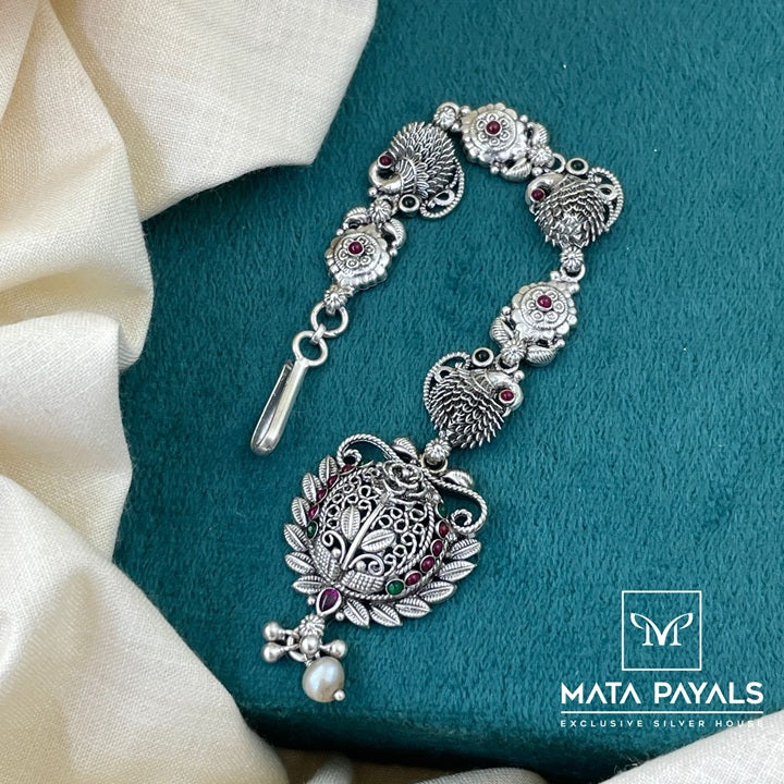 Oxidised Mayura Mangtika