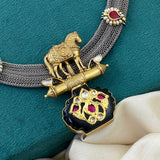 Dual Tone Horse Necklace