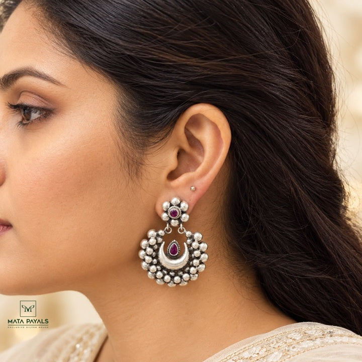 Special Oxidised Chandbali