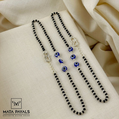 Black Beads Evil Eye Anklet