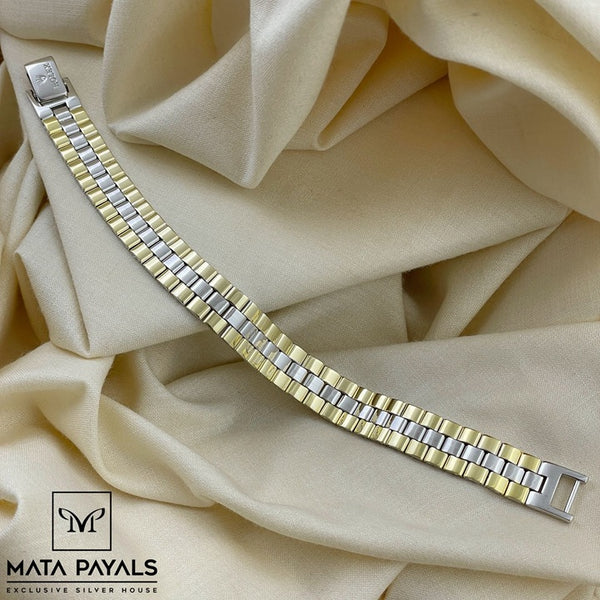 Elegant Dual Tone Bracelet