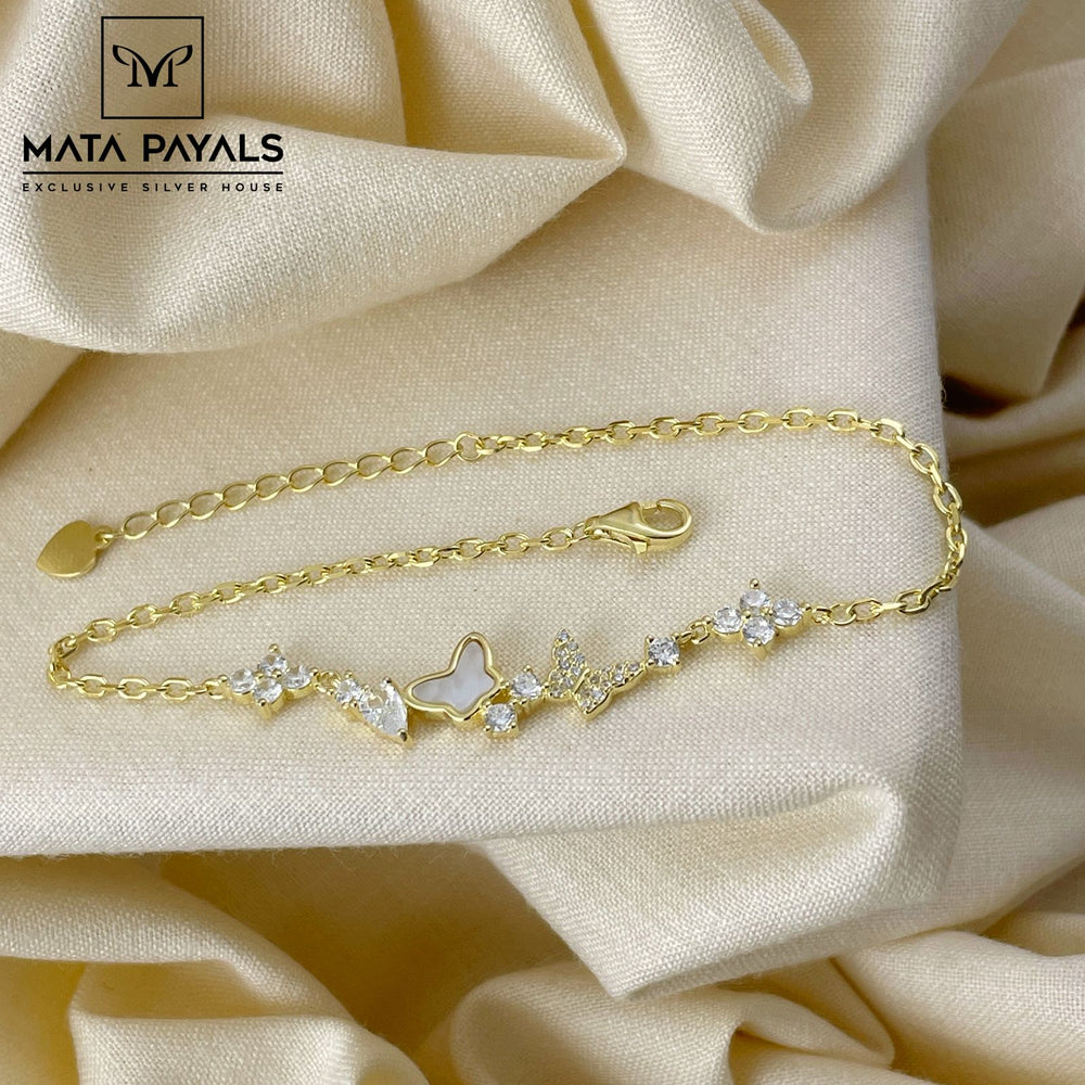 Gold Plated Butterfly Bracelet