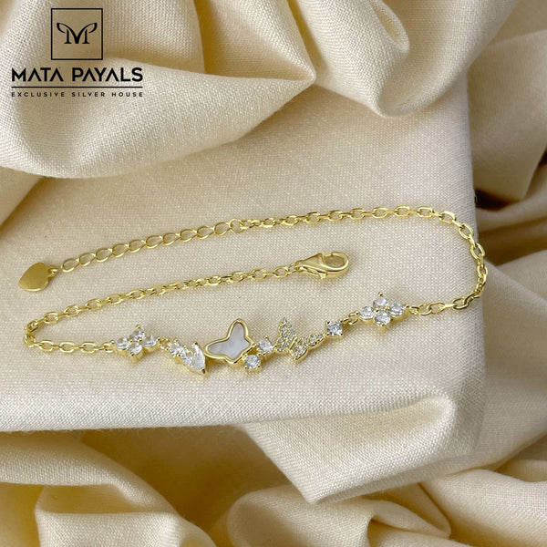 Gold Plated Butterfly Bracelet