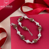 Plain Silver Rudraksha Bracelet