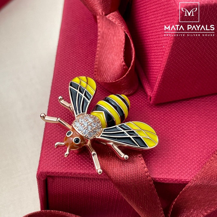 Crystal honey bee Brooch
