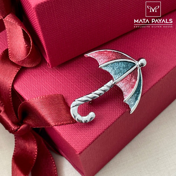 Colorful Umbrella Brooch