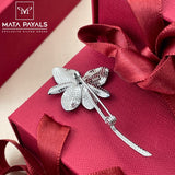 Blue Violet Flower Brooch