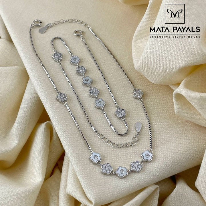 Beautiful Rhodium Anklet