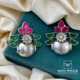 Special Oxidised Kundan Stud