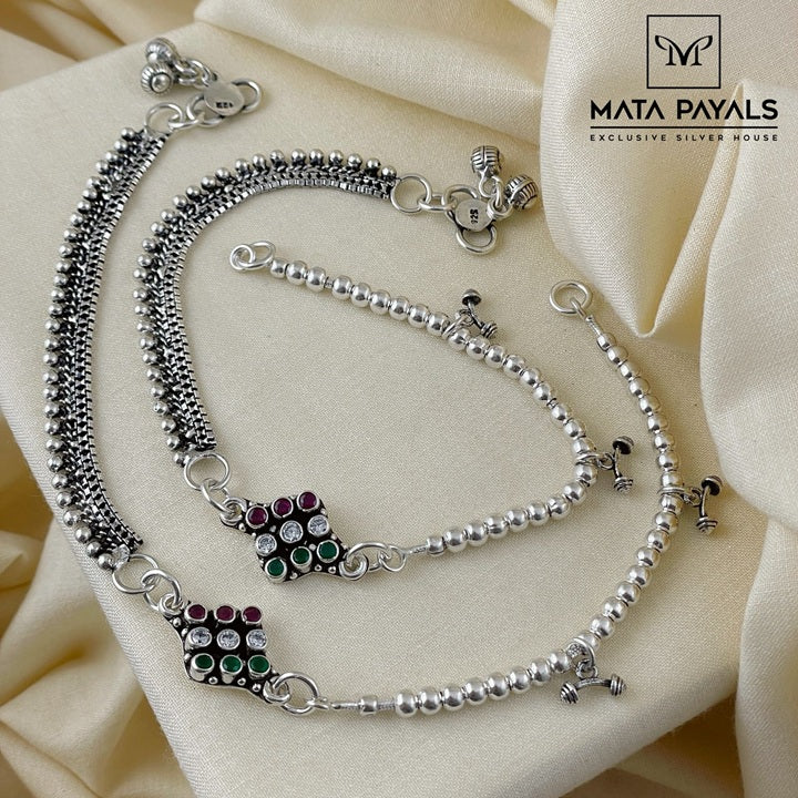 Heritage Cut Stone Anklet