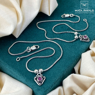 Ethnical Pink Anklet