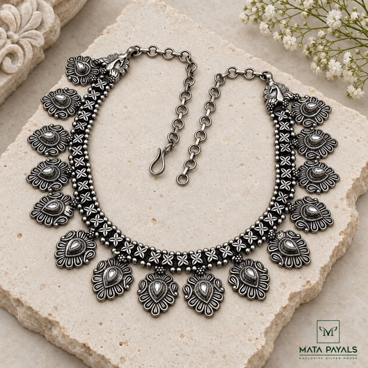 Alluring Oxidised Necklace