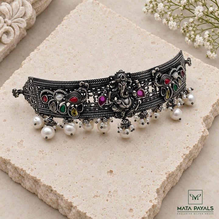 Astonishing Lord Ganesha Artistic Choker